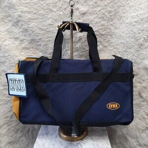 Lynx Navy Blue and Yellow Nylon Duffle Travel Bag